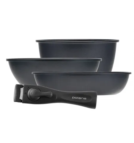 Набор посуды Polaris EasyKeep-4DG, 1,7л, Чёрный