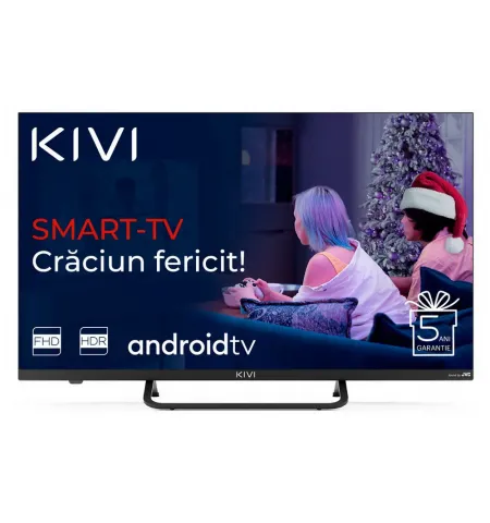 32" LED SMART TV KIVI 32F740LB, 1920x1080 FHD, Android TV, Negru