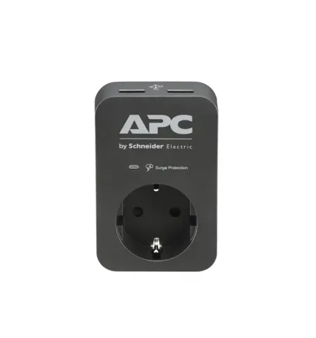 Сетевой фильтр APC Essential SurgeArrest PME1WU2BRS, 1 Розеток, Чёрный