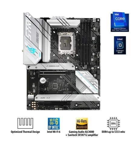 Placa de baza ASUS ROG STRIX B660-A GAMING WIFI D4, LGA1700, Intel B660, ATX
