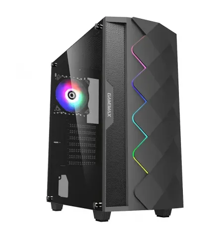 Carcasa PC Gamemax Black Diamond COC, Midi-Tower, ATX, Negru