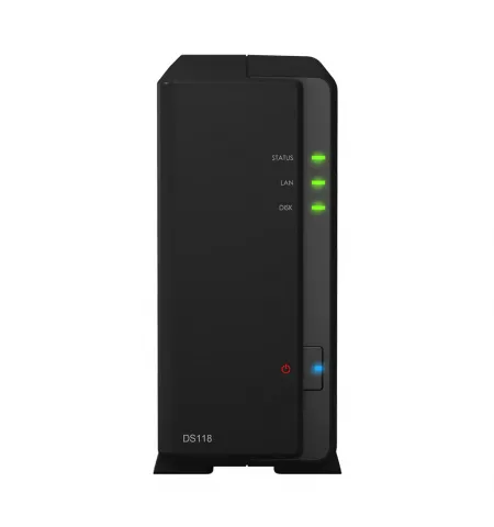 Сетевое хранилище SYNOLOGY DS118, Чёрный