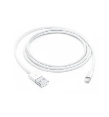 Cablu incarcare si sincronizare Apple A1480, USB Type-A/Lightning, 1m, Alb