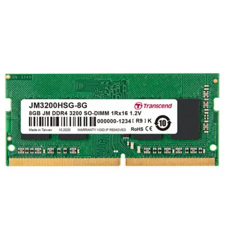 Memorie RAM Transcend JM3200HSG-8G, DDR4 SDRAM, 3200 MHz, 8GB, JM3200HSG-8G