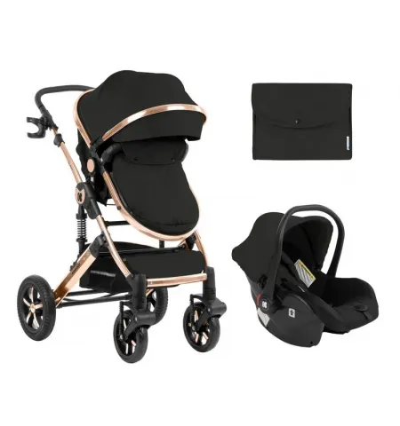 Carucior 3-in-1 Kikka Boo Darling, Negru