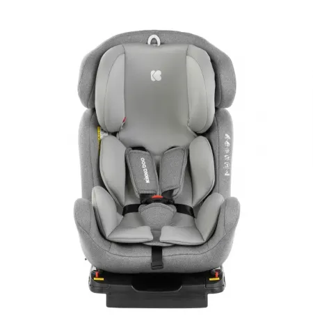 Scaun auto 3-in-1 Kikka Boo 4 Safe ISOFIX, Grupa 0+/1/2/3 (0-36 kg), Gri