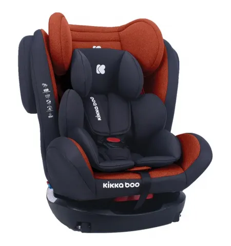 Детское автокресло 3-в-1 Kikka Boo 4 Safe ISOFIX, Группа 0+/1/2/3 (0-36 кг), Оранжевый