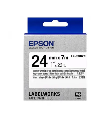 Cartus de banda Epson LK-6WBVN, 24 mm x 7 m