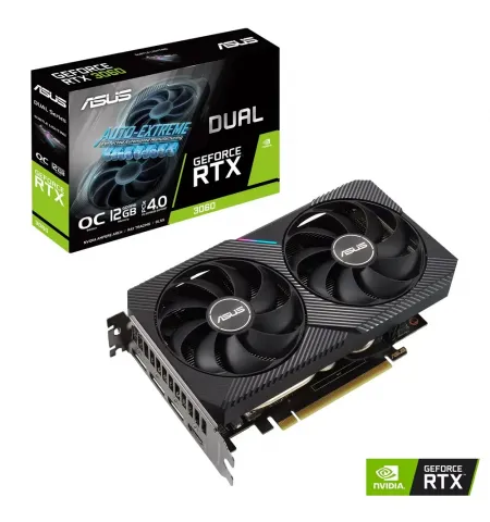 Видеокарта ASUS DUAL-RTX3060-O12G-V2, 12ГБ GDDR6 192бит