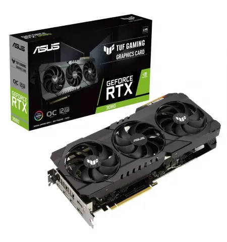 Видеокарта ASUS TUF-RTX3080-O12G-GAMING, 12ГБ GDDR6X 384бит