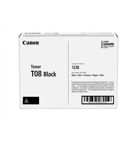 Cartus pentru imprimanta Canon T08 Black, pentru i-Sensys X 1238i