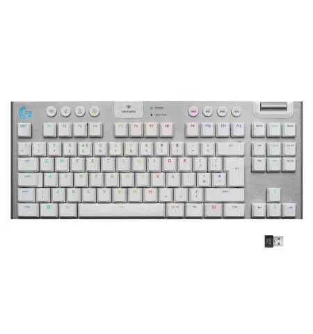 Клавиатура Logitech G915 TKL, Беспроводное, Белый