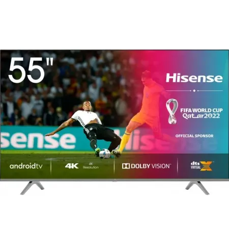 55" LED SMART Телевизор Hisense H55A7400F, 3840 x 2160 4K, Android TV, Чёрный
