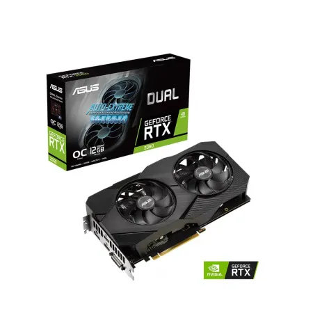 Видеокарта ASUS DUAL-RTX2060-O12G-EVO, 12ГБ GDDR6 192бит