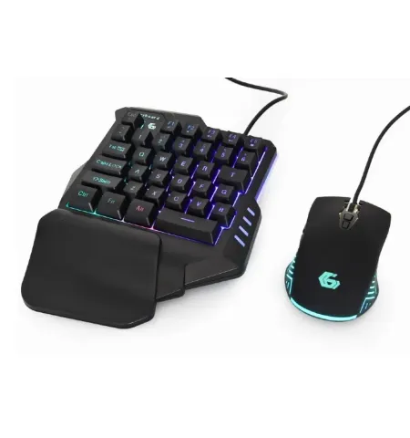 Клавиатура и мышь Gembird GGS-IVAR-TWIN, Проводное, Чёрный
