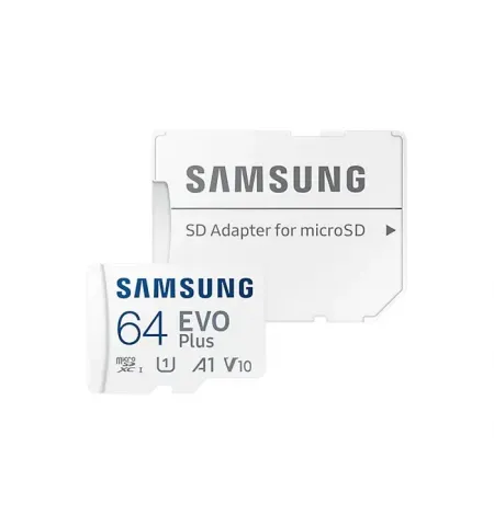 Карта памяти Samsung EVO Plus MicroSD, 64Гб (MB-MC64KA/EU)