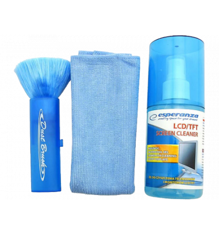 ESPERANZA ES112  Screen Cleaner Kit (cleaning gel 200ml, microfiber cloth and antistatic brush)