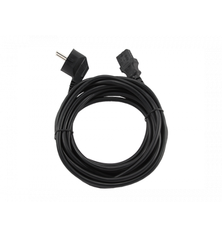 Power cord - 5m - GEMBIRD PC-186-VDE-5M, Schuko input / C13 output, VDE approved, Black