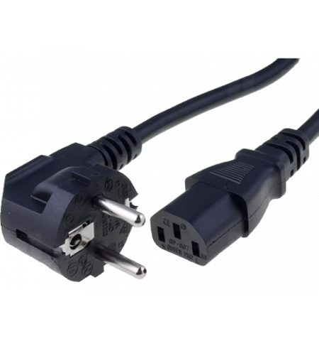 Power cord - 1.8m - GEMBIRD PC-186-VDE, Schuko input / C13 output, VDE approved, Black
