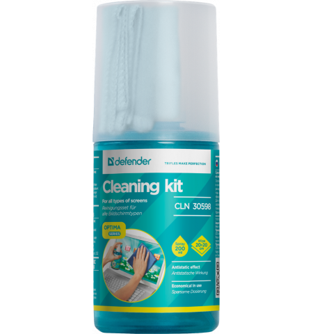 Defender LCD/TFT Cleaner + Microfiber cleaning cloth,200ml  (CLN-30598)