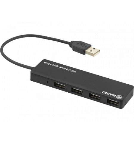 Hub Tellur cu 4 porturi USB 2.0, negru