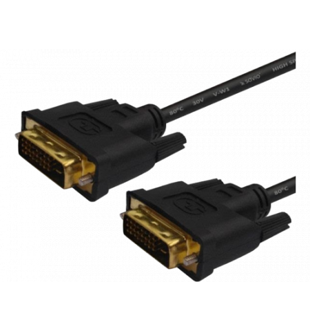 Cable DVI M to DVI M  3m  DVI-D(24+1) SAVIO CL-53, gold-plated