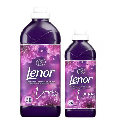 Balsam de rufe Lenor Amethyst & Floral Bouquet, 1.5 L + 0.8 L