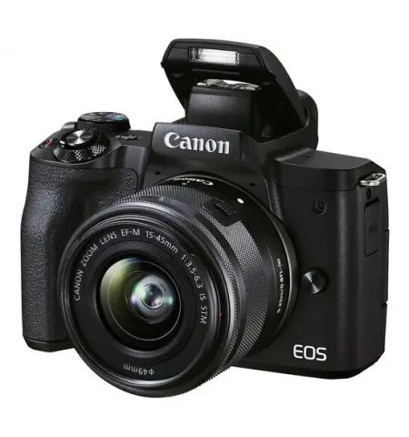 Беззеркальный фотоаппарат Canon EOS M50 Mark II, Black + EF-M 15-45 IS, Чёрный