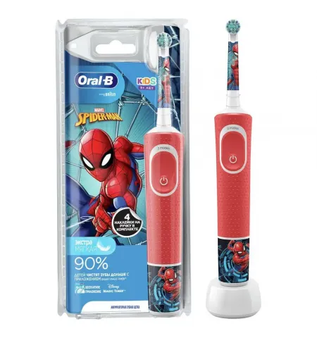 Электрическая зубная щетка Oral-B Kids Vitality D100, Красный