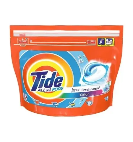 Capsule All in One Tide Touch of Lenor, 58 buc