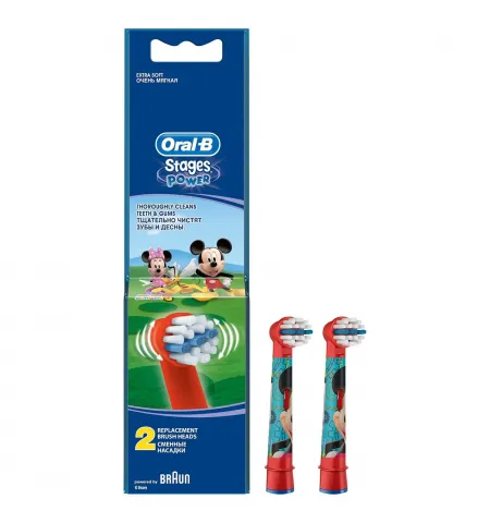 Насадка для электрической зубной щетки Oral-B Kids Mickey, Красный