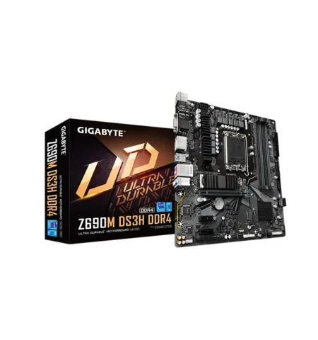 Материнская плата Gigabyte Z690M DS3H DDR4, LGA1700, Intel Z690, Micro-ATX