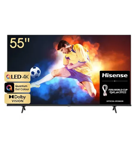 55" QLED SMART TV Hisense 55E7HQ, 3840x2160 4K UHD, VIDAA U OS, Gri