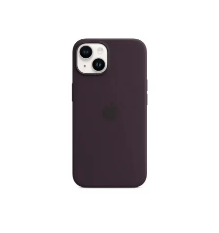 Husa Apple iPhone 14 Silicone Case with MagSafe, Negru-Violet