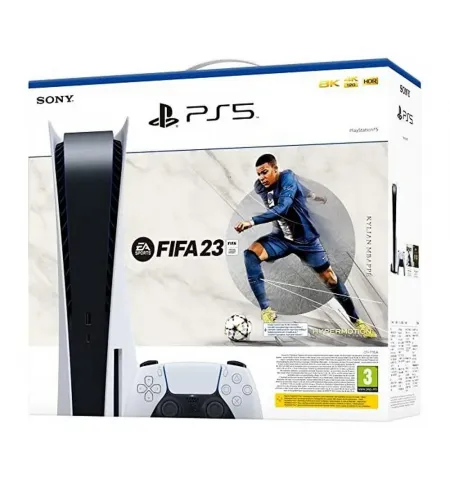 Consola de jocuri SONY PlayStation 5, Alb, "Fifa 23" (Voucher)