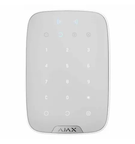 Tastatura tactila fara fir Ajax KeyPad Plus, Alb