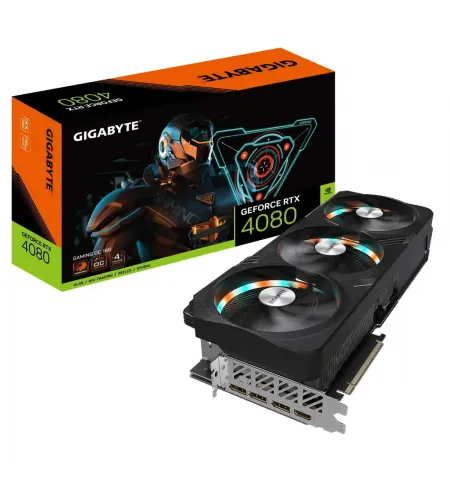 Placa Video Gigabyte RTX 4080 16GB GAMING OC, 16GB GDDR6X 256bit (GV-N4080GAMING OC-16GD)