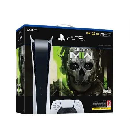 Игровая консоль SONY PlayStation 5 Digital Edition, Белый, "Call of Duty: Modern Warfare II"