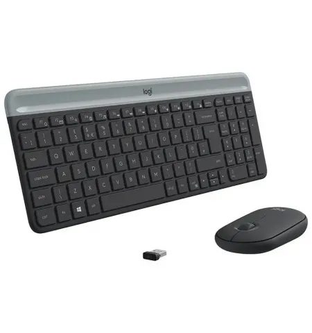 Set Tastatura + Mouse Logitech MK470, Fara fir, Grafit
