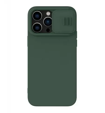 Husa Nillkin iPhone 14 Pro, CamShield Silky Silicone, Mist Green