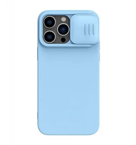 Husa Nillkin iPhone 14 Pro Max, CamShield Silky Silicone, Blue Haze