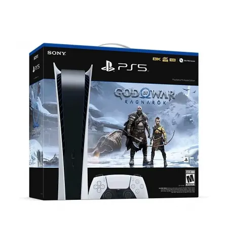 Игровая консоль SONY PlayStation 5 Digital Edition, Белый, "God of War Ragnar?k"