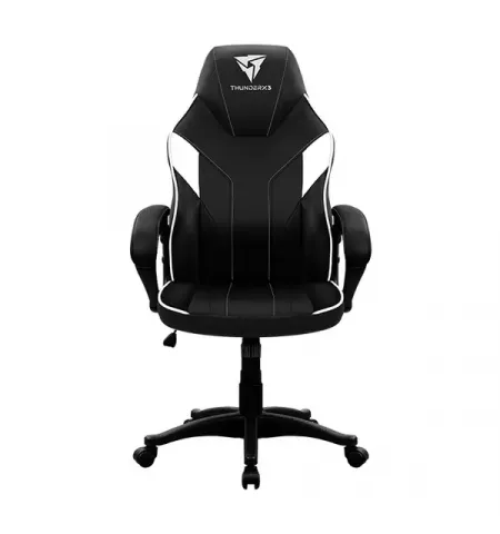 Игровое кресло ThunderX3 EC1, Искусственная кожа, Чёрный/Белый