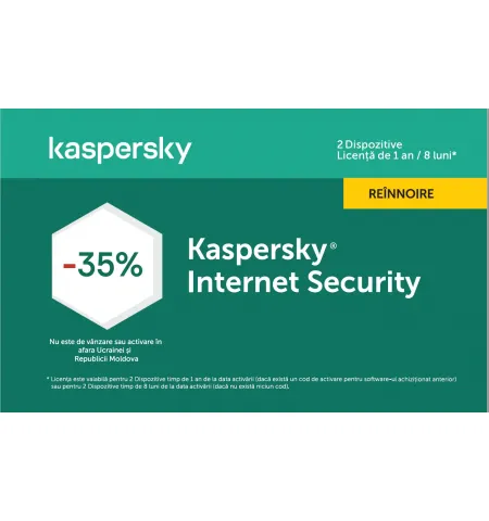 Kaspersky Internet Security Card 2 Dev 1 Year Renewal - Promo