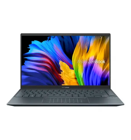 Laptop 14" ASUS Zenbook 14 UM425QA, Pine Grey, AMD Ryzen 7 5800H, 16GB/512GB, Fara SO