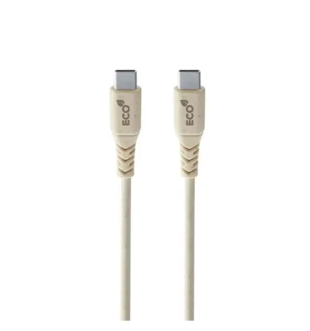 Кабель для зарядки и синхронизации Cellularline Become Eco Cable, USB Type-C/USB Type-C, 1,2м, Бежевый