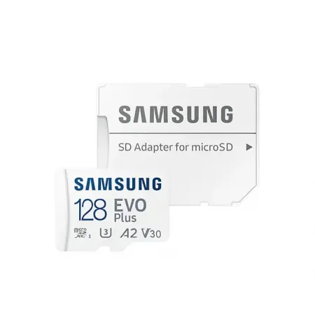 Карта памяти Samsung EVO Plus MicroSD, 128Гб (MB-MC128KA/RU)