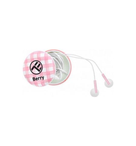 Casti in-ear, Berry, with mic, wired, Jack 3.5 mm,16 ohm, 20Hz, 1.2 m, silicone, Tellur Pink  TLL162202