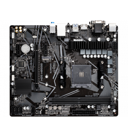 MB GIGABYTE B550M S2H, Socket AM4, AMD A550, Dual 2xDDR4-5100, APU AMD graphics, VGA, DVI, HDMI, 1xPCIe 4.0 X16, 4xSATA3, RAID, 1xNVMe PCIe 4.0/3.0 M.