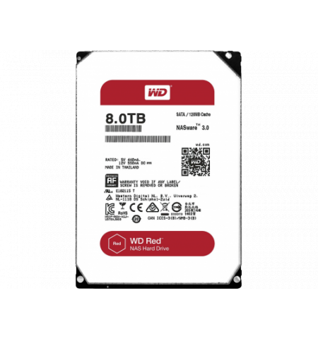 3.5" HDD 8.0TB Western Digital  Red, NAS, 5400rpm, 256MB, SATAIII  WD80EFAX